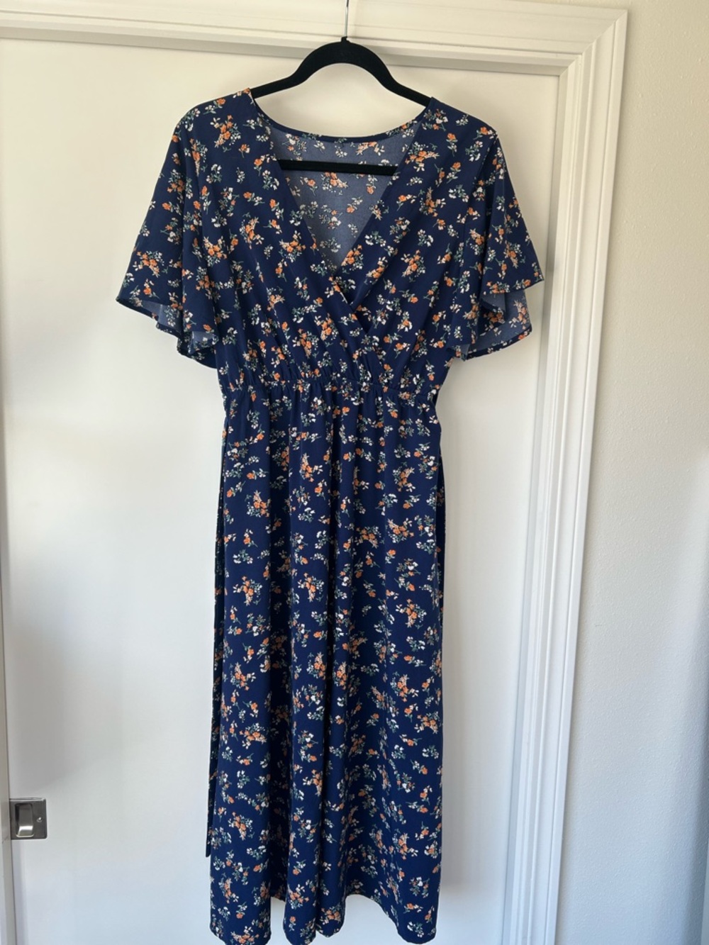 Navy Floral Maxi Dress